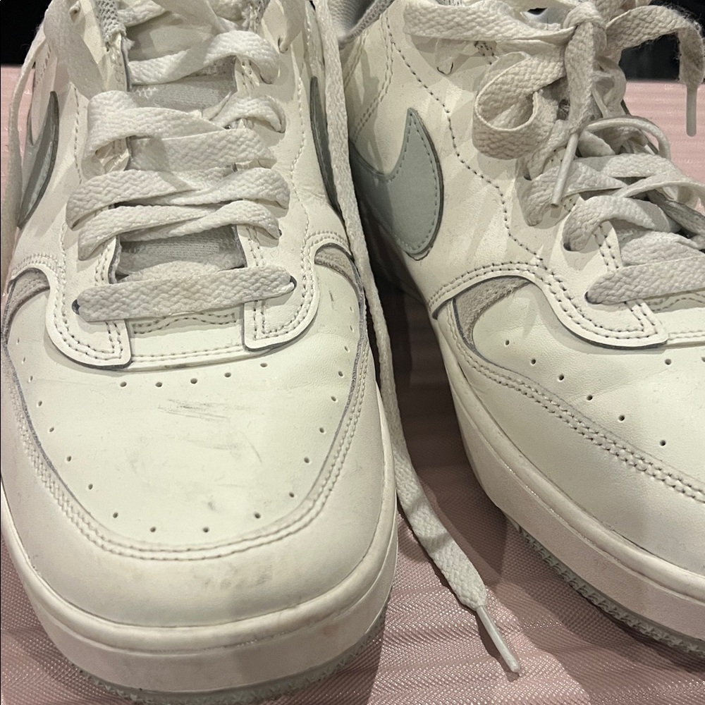 Nike White and Gray Women's Sneakers